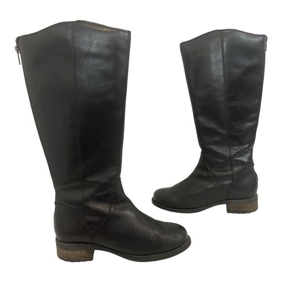 Ugg Women’s Size 7 Black Seldon Leather Zip Back Riding Boots 1006038 - Picture 5 of 8